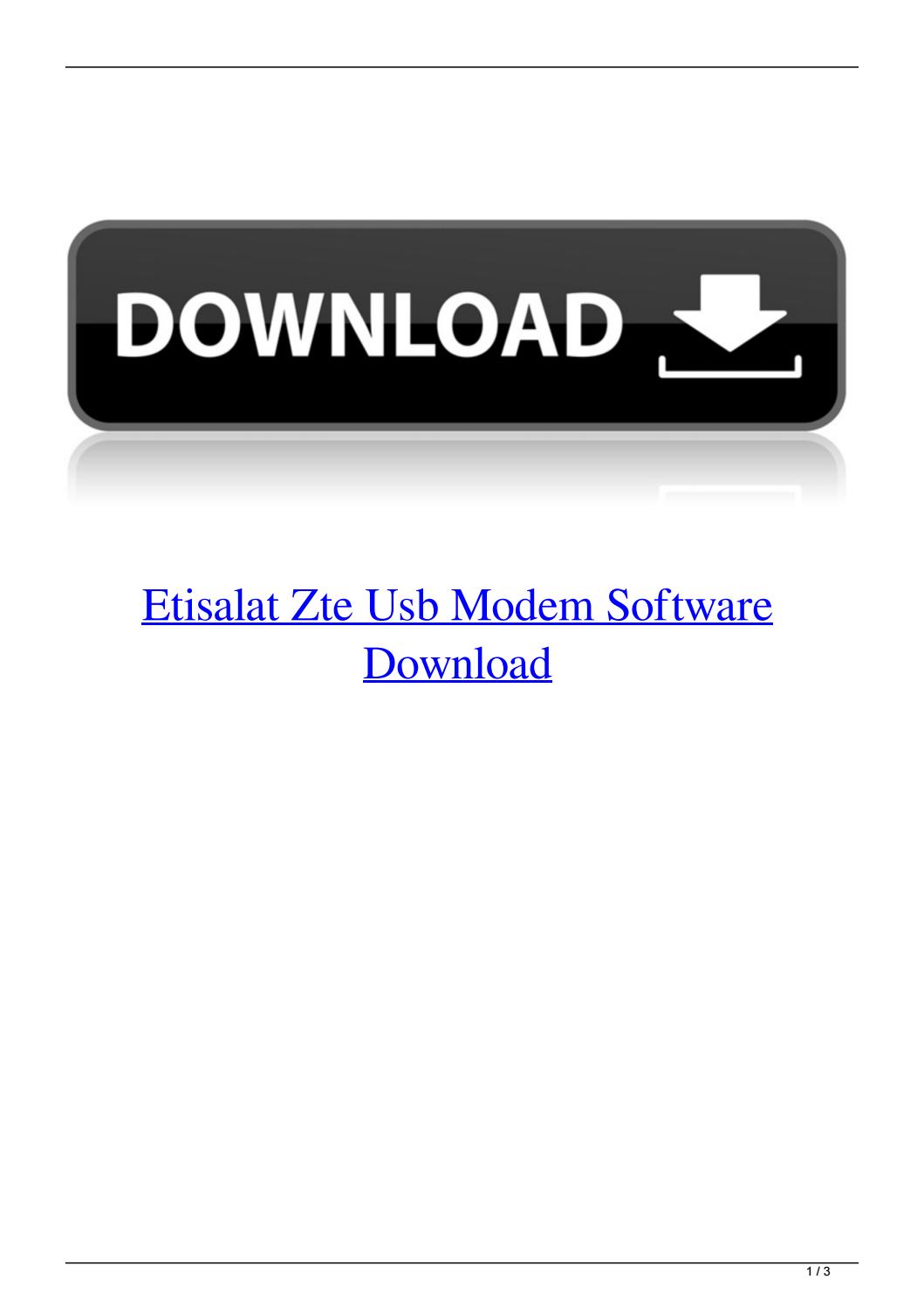 Etisalat usb modem software windows 10